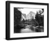 Yosemite National Park, Valley Floor and Half Dome Photograph - Yosemite, CA-Lantern Press-Framed Art Print