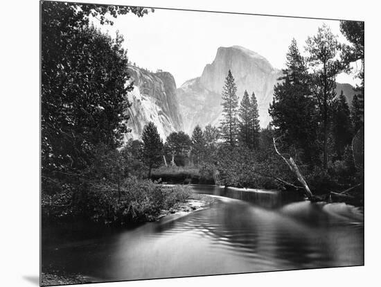 Yosemite National Park, Valley Floor and Half Dome Photograph - Yosemite, CA-Lantern Press-Mounted Art Print