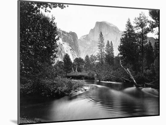 Yosemite National Park, Valley Floor and Half Dome Photograph - Yosemite, CA-Lantern Press-Mounted Art Print