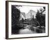 Yosemite National Park, Valley Floor and Half Dome Photograph - Yosemite, CA-Lantern Press-Framed Art Print