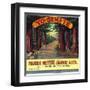 Yosemite Orange Label - Ivanhoe, CA-Lantern Press-Framed Art Print