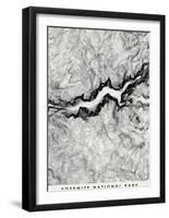 Yosemite Topographical Print-null-Framed Art Print