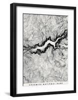 Yosemite Topographical Print-null-Framed Art Print