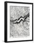 Yosemite Topographical Print-null-Framed Art Print