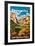 Yosemite - United Air Lines - Yosemite Falls and Yosemite National Park-Joseph Fehér-Framed Giclee Print