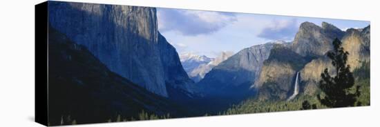 Yosemite Valley and Bridal Veil Falls, Yosemite National Park, California, USA-Paul Souders-Stretched Canvas