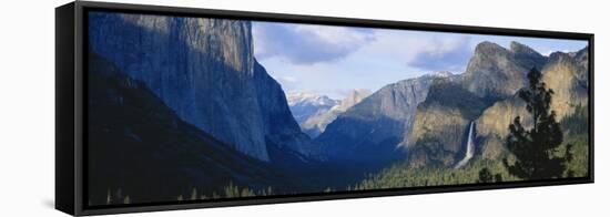 Yosemite Valley and Bridal Veil Falls, Yosemite National Park, California, USA-Paul Souders-Framed Stretched Canvas