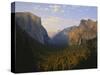 Yosemite Valley and Bridal Veil Falls, Yosemite National Park, California, USA-Adam Jones-Stretched Canvas