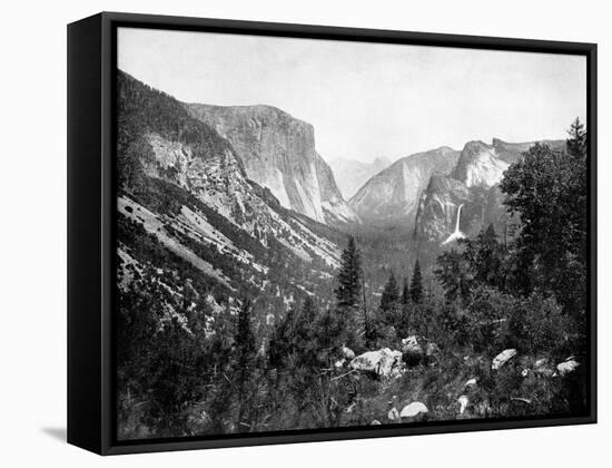 Yosemite Valley From-John L Stoddard-Framed Stretched Canvas