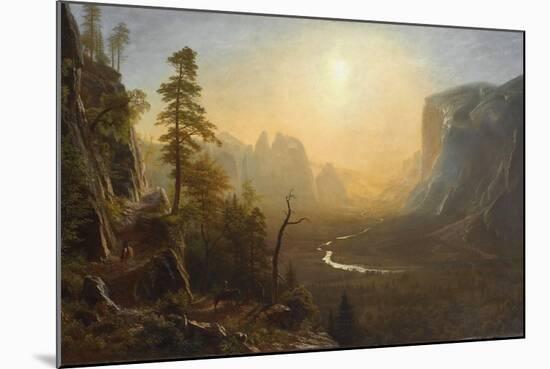 Yosemite Valley, Glacier Point Trail, c.1873-Albert Bierstadt-Mounted Giclee Print