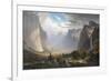 Yosemite Valley with Bridal Falls and Half-Dome in the Distance-null-Framed Giclee Print