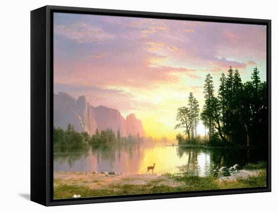 Yosemite Valley-Albert Bierstadt-Framed Stretched Canvas