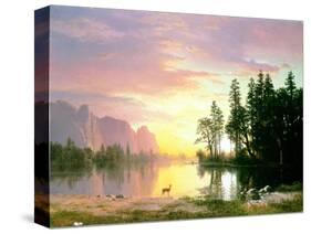 Yosemite Valley-Albert Bierstadt-Stretched Canvas