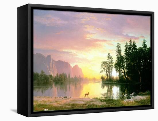 Yosemite Valley-Albert Bierstadt-Framed Stretched Canvas