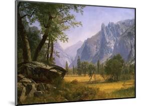 Yosemite Valley-Albert Bierstadt-Mounted Giclee Print