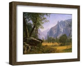 Yosemite Valley-Albert Bierstadt-Framed Premium Giclee Print