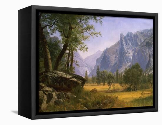 Yosemite Valley-Albert Bierstadt-Framed Stretched Canvas