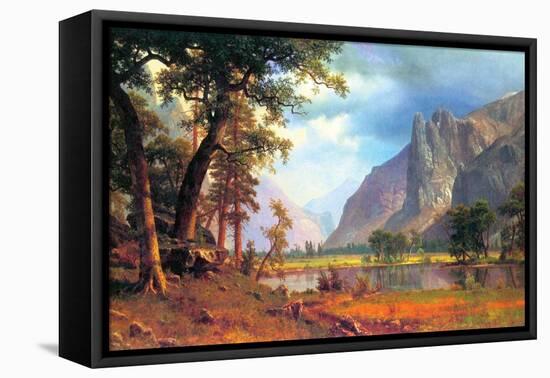 Yosemite Valley-Albert Bierstadt-Framed Stretched Canvas