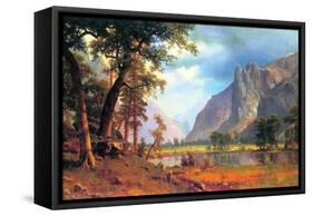 Yosemite Valley-Albert Bierstadt-Framed Stretched Canvas