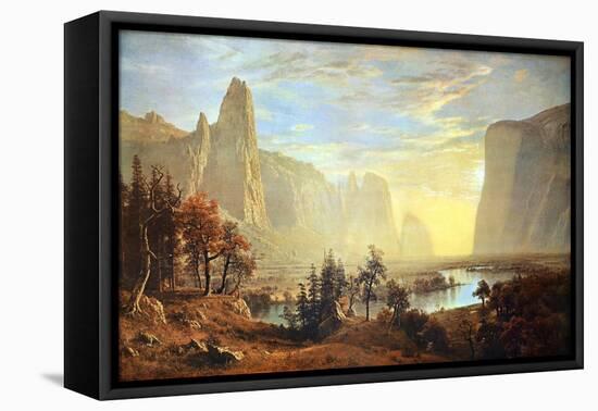 Yosemite Valley-Albert Bierstadt-Framed Stretched Canvas