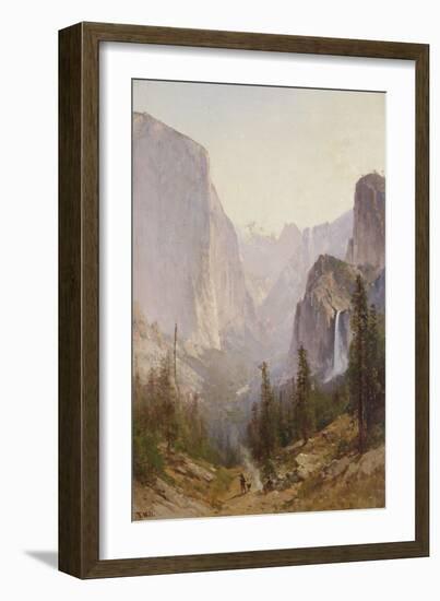 Yosemite Waterfall-Thomas Hill-Framed Giclee Print