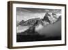 Yosemite Winter Morning Snow Beautiful  Black White Valley Hills-Vincent James-Framed Photographic Print