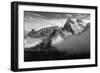 Yosemite Winter Morning Snow Beautiful  Black White Valley Hills-Vincent James-Framed Photographic Print