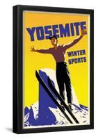 Yosemite Winter Sports-null-Framed Poster