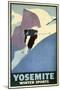 Yosemite Winter Sports-null-Mounted Premium Giclee Print