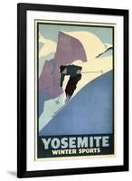 Yosemite Winter Sports-null-Framed Giclee Print