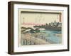 Yoshida, 1837-1844-Utagawa Hiroshige-Framed Giclee Print