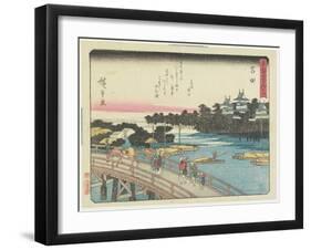 Yoshida, 1837-1844-Utagawa Hiroshige-Framed Giclee Print