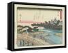 Yoshida, 1837-1844-Utagawa Hiroshige-Framed Stretched Canvas