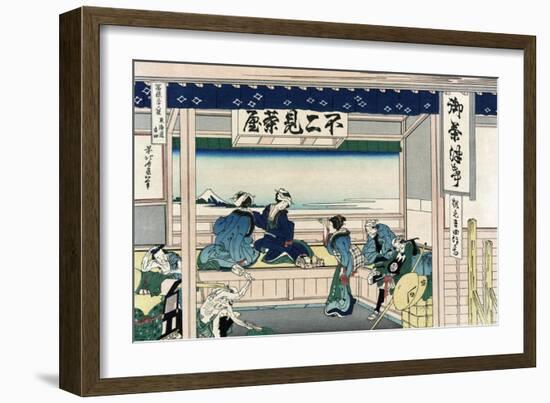 Yoshida at Tokaido-Katsushika Hokusai-Framed Art Print