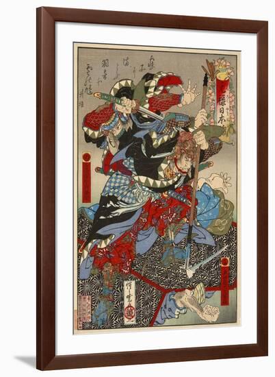 Yoshida Sawaemon Kanesada and Okuda Magodayu Shigemori-Kyosai Kawanabe-Framed Giclee Print