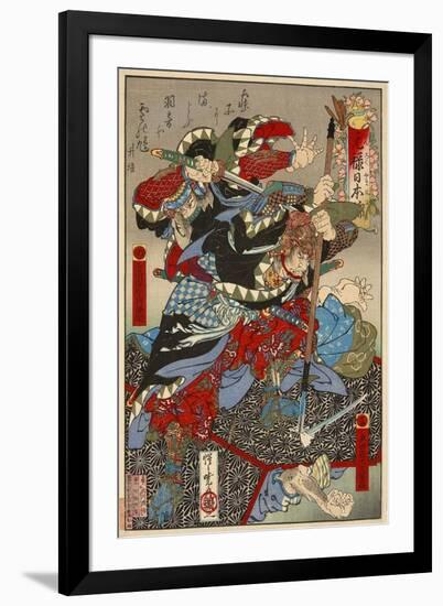 Yoshida Sawaemon Kanesada and Okuda Magodayu Shigemori-Kyosai Kawanabe-Framed Giclee Print