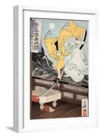 Yoshiie, Master Swordsman, from the Series Yoshitoshi's Incomparable Warriors-Yoshitoshi Tsukioka-Framed Giclee Print