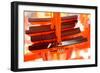 Yoshino, JAPAN - April 27Th : Votive Tablets Made of the Shape of Orange Torii in Fushimi Inari Tai-elwynn-Framed Photographic Print