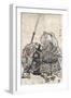 Yoshitsune and Benkei-Kiyonaga Torii-Framed Giclee Print