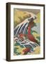 Yoshitsune Falls-Katsushika Hokusai-Framed Giclee Print