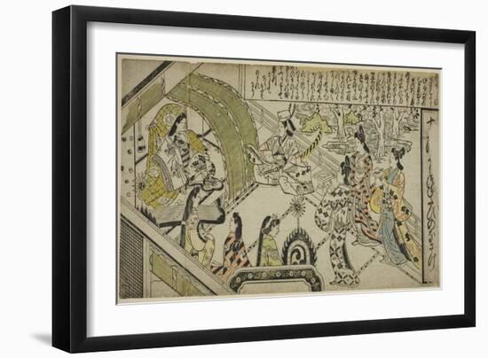 Yoshitsune's Encounter with Princess Joruri, C.1684-1704-Sigimura Jihei-Framed Giclee Print