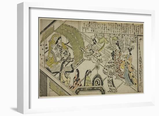 Yoshitsune's Encounter with Princess Joruri, C.1684-1704-Sigimura Jihei-Framed Giclee Print