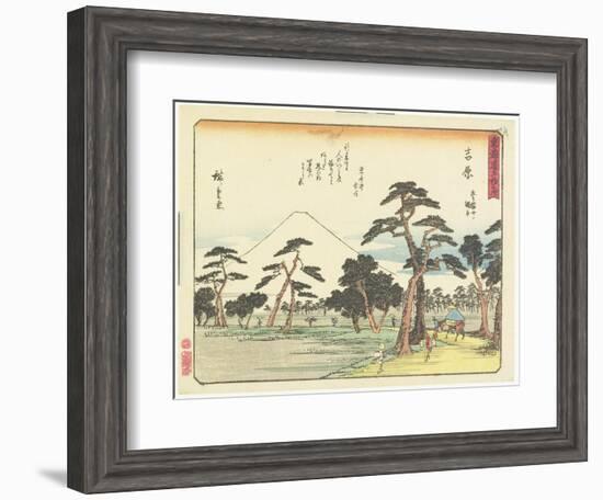 Yoshiwara, 1837-1844-Utagawa Hiroshige-Framed Giclee Print