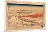 Yoshiwara Yuki No Asa-Utagawa Hiroshige-Mounted Giclee Print