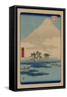 Yoshiwara-Ando Hiroshige-Framed Stretched Canvas