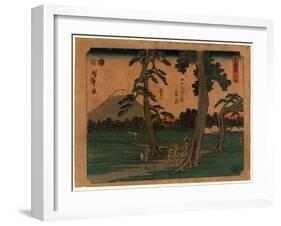 Yoshiwara-Utagawa Hiroshige-Framed Giclee Print