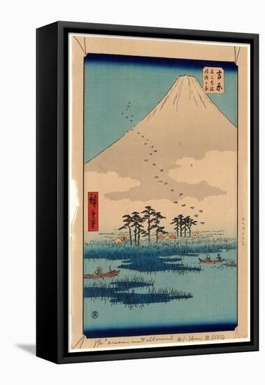 Yoshiwara-Utagawa Hiroshige-Framed Stretched Canvas