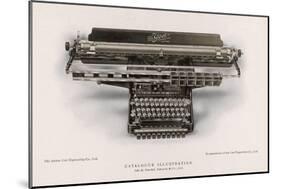 Yost Typewriter with Extra-Wide Carriage-null-Mounted Art Print