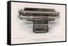 Yost Typewriter with Extra-Wide Carriage-null-Framed Stretched Canvas