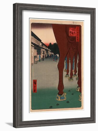 Yotsuya Naito Shinjuku-Utagawa Hiroshige-Framed Giclee Print